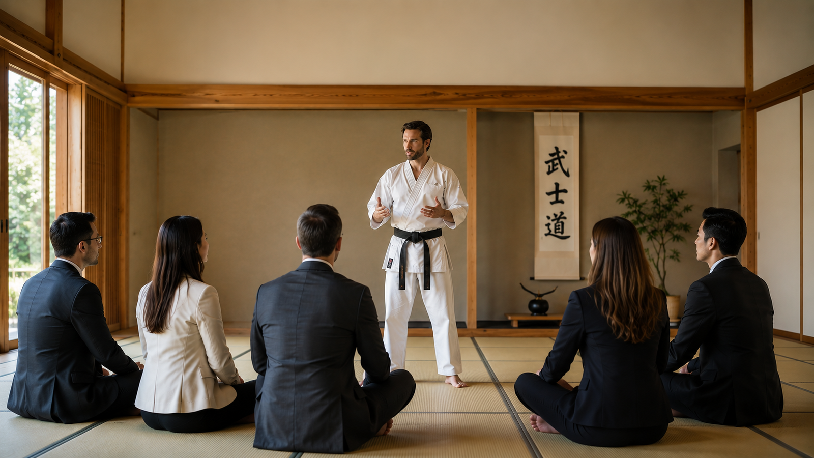 Facilitator debriefing a conflict simulation