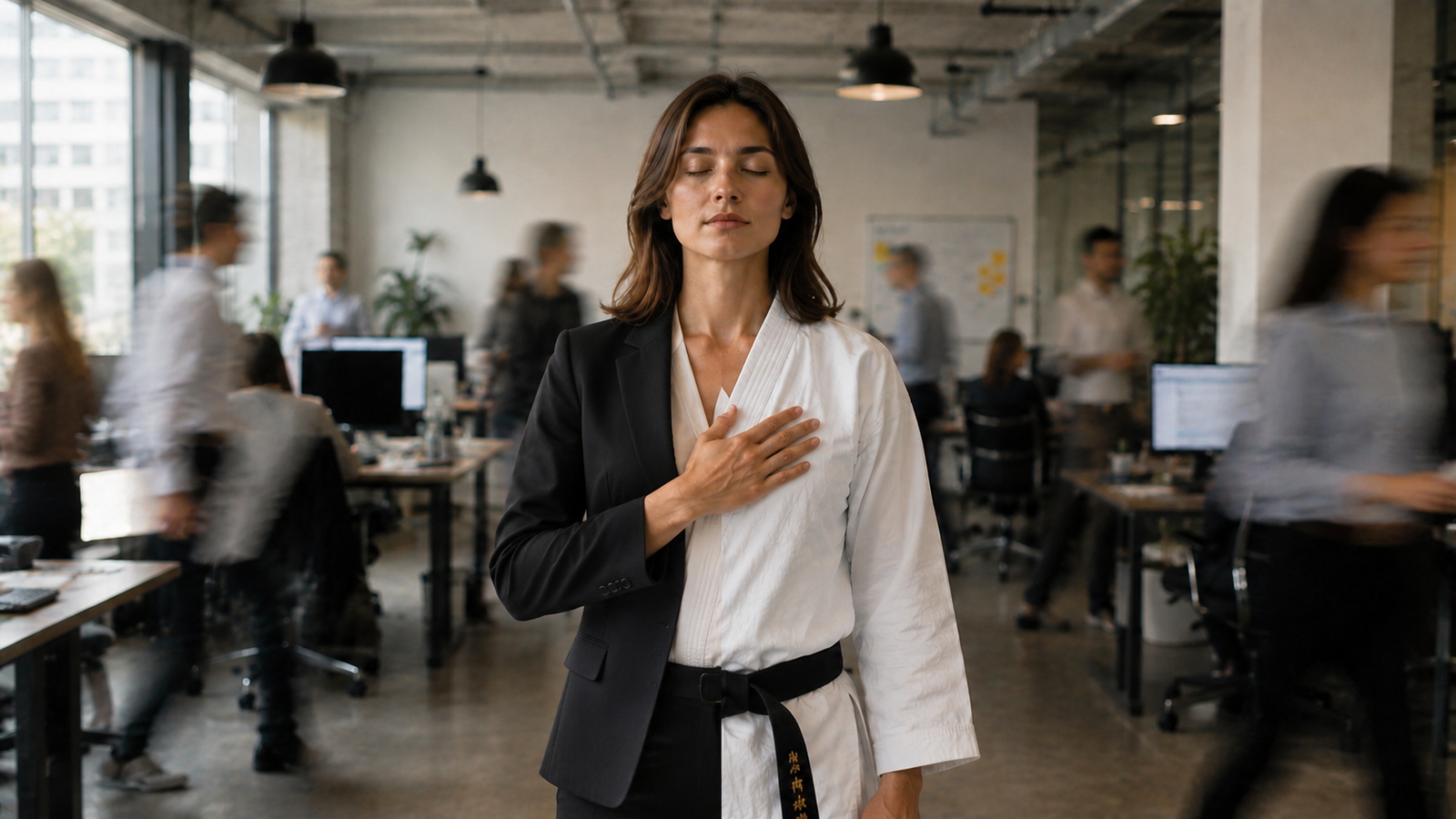 Two participants practicing a difficult workplace conversation